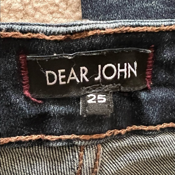 Dear John Gisele High Rise Jean with Frayed Hem - Color Dark Wash Size 26 - Picture 6 of 10